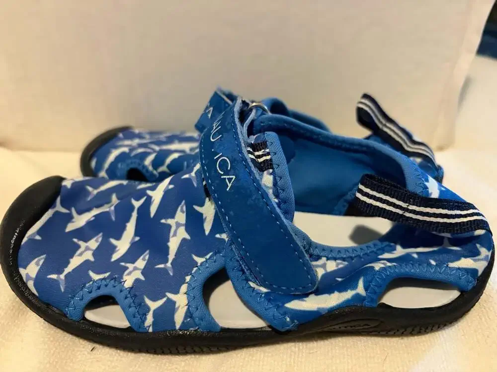 Nautica Kids Kettle Gulf Protective Water Closed-Toe Sport Sandal Blue Shark 10